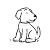 Simple Dog Drawing V4 Vinyl Car Decal Sticker – Waterproof & UV-Resistant 3.4133333333333336"