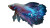 Glowing Beta Fish Vinyl Car Decal Sticker – Waterproof & UV-Resistant 2.72"