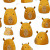 Cute Capybara Heads Vinyl Car Decal Sticker – Waterproof & UV-Resistant 3.4133333333333336"