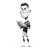 Cartoonish Ronaldo Vinyl Car Decal Sticker – Waterproof & UV-Resistant 3.4133333333333336"
