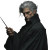 Handsome Vampire Mage Vinyl Car Decal Sticker – Waterproof & UV-Resistant 3.4133333333333336"