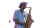 Saxophone Street Performer Vinyl Car Decal Sticker – Waterproof & UV-Resistant 2.72"
