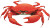 Red Sea Crab Vinyl Car Decal Sticker – Waterproof & UV-Resistant 2.72"