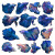 Blue Fighting Fish Vinyl Car Decal Sticker – Waterproof & UV-Resistant 3.4133333333333336"