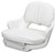 Moeller Marine White Boat Seat | UV-Resistant Vinyl | Bucket Style with Molded Arms