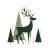 Geometric Reindeer Silhouette Vinyl Car Decal Sticker – Waterproof & UV-Resistant 3.4133333333333336"