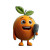 Smiling Orange Singer Vinyl Car Decal Sticker – Waterproof & UV-Resistant 3.4133333333333336"