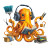 Busy Cyborg Octopus Vinyl Car Decal Sticker – Waterproof & UV-Resistant 3.4133333333333336"