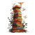 Fantasy Book Stack V2 Vinyl Car Decal Sticker – Waterproof & UV-Resistant 3.4133333333333336"