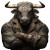 Minotaur Portrait Vinyl Car Decal Sticker – Waterproof & UV-Resistant 3.4133333333333336"