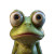 Dreamy Frog Stare Vinyl Car Decal Sticker – Waterproof & UV-Resistant 6.826666666666667"