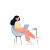 Businesswoman Analyzing Data V4 Vinyl Car Decal Sticker – Waterproof & UV-Resistant 3.4133333333333336"