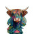 Whimsical Highland Cow Vinyl Car Decal Sticker – Waterproof & UV-Resistant 6.826666666666667"