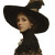 Victorian Witch Portrait V2 Vinyl Car Decal Sticker – Waterproof & UV-Resistant 3.4133333333333336"