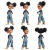 Sassy Game Character Vinyl Car Decal Sticker – Waterproof & UV-Resistant 3.4133333333333336"
