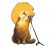 Singing Golden Cat Vinyl Car Decal Sticker – Waterproof & UV-Resistant 3.4133333333333336"