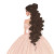 Pink Princess Gown Vinyl Car Decal Sticker – Waterproof & UV-Resistant 3.4133333333333336"