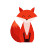 Red Fox Design Vinyl Car Decal Sticker – Waterproof & UV-Resistant 3.4133333333333336"
