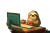 Sloth At Computer Vinyl Car Decal Sticker – Waterproof & UV-Resistant 2.986666666666667"