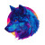 Neon Wolf Profile Vinyl Car Decal Sticker – Waterproof & UV-Resistant 3.4133333333333336"