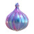 Purple Metallic Onion Vinyl Car Decal Sticker – Waterproof & UV-Resistant 3.4133333333333336"