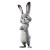 Pixar Gray Rabbit Vinyl Car Decal Sticker – Waterproof & UV-Resistant 6.826666666666667"