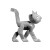 Playful Paper Cat Vinyl Car Decal Sticker – Waterproof & UV-Resistant 3.4133333333333336"