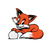 Mischievous Cartoon Fox Vinyl Car Decal Sticker – Waterproof & UV-Resistant 6.826666666666667"