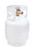 Flame King 5lb Portable Propane Tank | White Powder Coated Steel | With Gauge & Overfill Valve