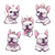 French Bulldog Emoji Vinyl Car Decal Sticker – Waterproof & UV-Resistant 6.826666666666667"