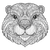 Mandala Beaver Head Vinyl Car Decal Sticker – Waterproof & UV-Resistant 3.4133333333333336"