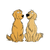 Cartoon Golden Retrievers Vinyl Car Decal Sticker – Waterproof & UV-Resistant 3.4133333333333336"
