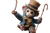 Whimsical Monkey Marionette Vinyl Car Decal Sticker – Waterproof & UV-Resistant 2.986666666666667"