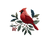 Embroidered Cardinal Vinyl Car Decal Sticker – Waterproof & UV-Resistant 3.36"