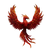 Fiery Cyber Phoenix Vinyl Car Decal Sticker – Waterproof & UV-Resistant 3.4133333333333336"