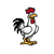 Buff Rooster Logo Vinyl Car Decal Sticker – Waterproof & UV-Resistant 3.4133333333333336"