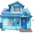 Pixar Blue House Vinyl Car Decal Sticker – Waterproof & UV-Resistant 6.826666666666667"