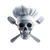 Chef Skull Vinyl Car Decal Sticker – Waterproof & UV-Resistant 3.4133333333333336"