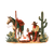 Cowboy Campfire Scene Vinyl Car Decal Sticker – Waterproof & UV-Resistant 6.826666666666667"