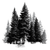 Pine Trees Vector Vinyl Car Decal Sticker – Waterproof & UV-Resistant 6.826666666666667"