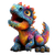 Cheerful Dinosaur Vinyl Car Decal Sticker – Waterproof & UV-Resistant 3.4133333333333336"