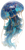 Translucent Jellyfish Drawing V2 Vinyl Car Decal Sticker – Waterproof & UV-Resistant 5.12"