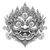 Mahakala Face Tattoo Vinyl Car Decal Sticker – Waterproof & UV-Resistant 3.4133333333333336"