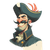 Cheerful Pirate Captain Vinyl Car Decal Sticker – Waterproof & UV-Resistant 6.826666666666667"