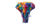 Abstract Elephant Vinyl Car Decal Sticker – Waterproof & UV-Resistant 2.56"