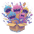 Monster Ice Cream Band Vinyl Car Decal Sticker – Waterproof & UV-Resistant 6.826666666666667"