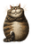 Lazy Fat Cat Vinyl Car Decal Sticker – Waterproof & UV-Resistant 4.373333333333333"