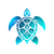 Stylized Sea Turtle V2 Vinyl Car Decal Sticker – Waterproof & UV-Resistant 3.4133333333333336"