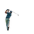 Golfer Swinging V2 Vinyl Car Decal Sticker – Waterproof & UV-Resistant 3.4133333333333336"