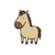 Friendly Cartoon Horse V2 Vinyl Car Decal Sticker – Waterproof & UV-Resistant 3.4133333333333336"